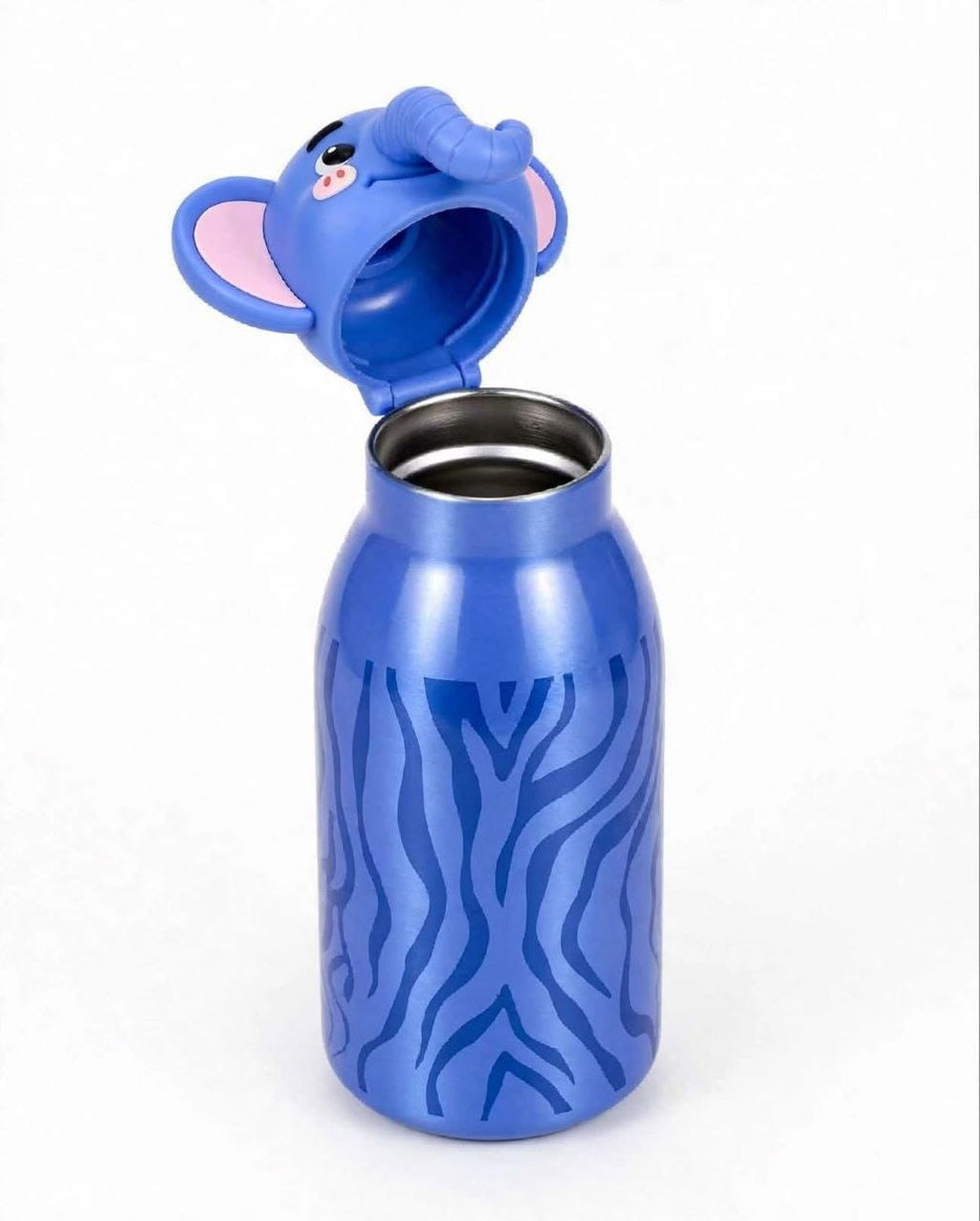 Cute Cartoon Face Stainless Steel Water Bottle | Insulated Hot & Cold Thermos Flask for Kids & School 400ml