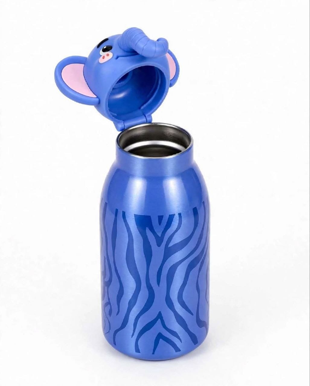 Cute Cartoon Face Stainless Steel Water Bottle | Insulated Hot & Cold Thermos Flask for Kids & School 400ml