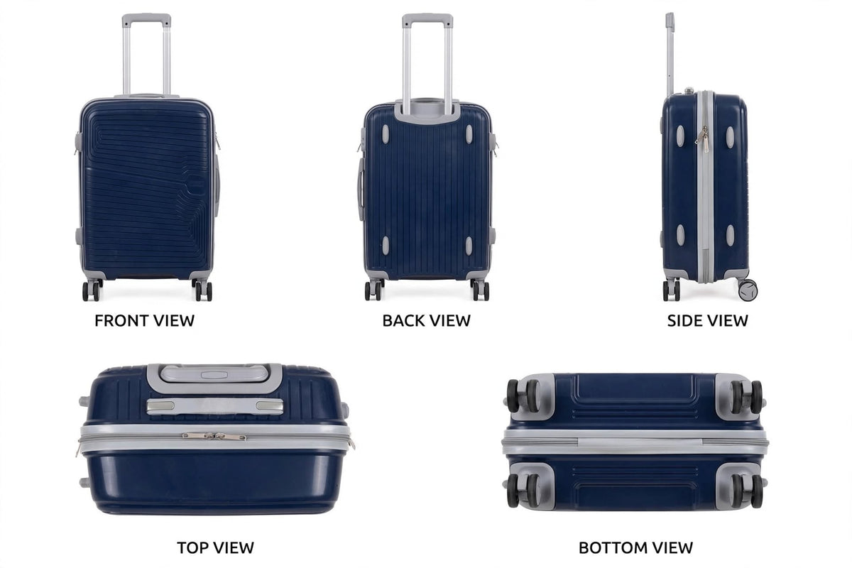 Premium Hard Shell Travel Luggage Trolley Bags Combo Set of 2 with 360° Spinner Wheels & TSA Lock (20 Inch + 24 Inch)