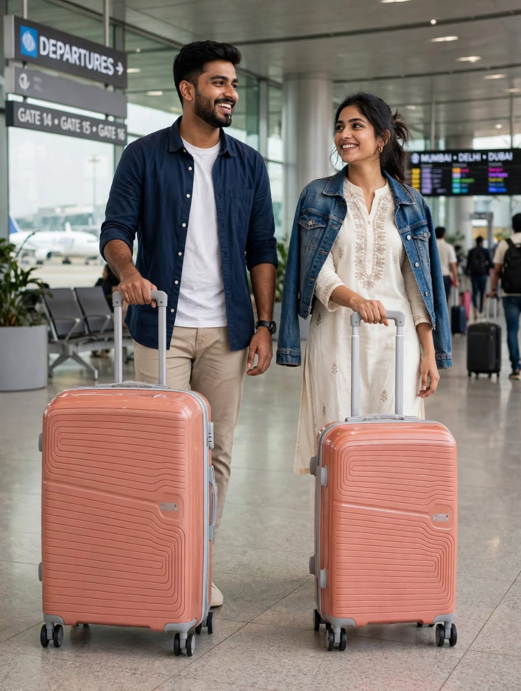 Premium Hard Shell Travel Luggage Trolley Bags Combo Set of 2 with 360° Spinner Wheels & TSA Lock (20 Inch + 24 Inch)