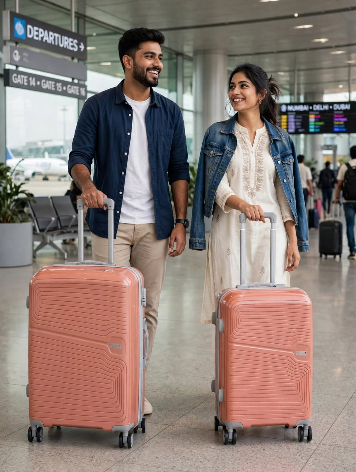 Premium Hard Shell Travel Luggage Trolley Bags Combo Set of 2 with 360° Spinner Wheels & TSA Lock (20 Inch + 24 Inch)