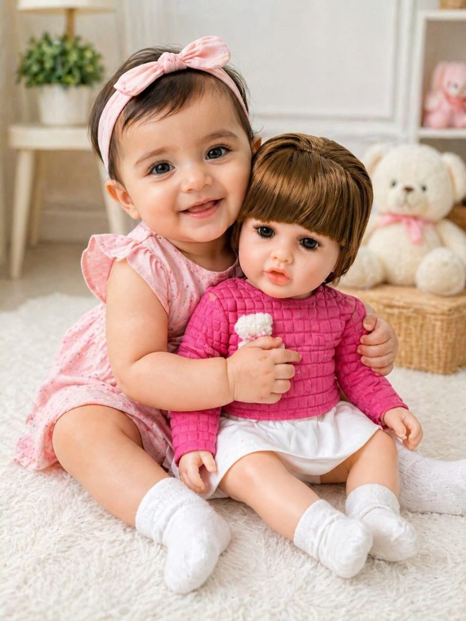 Premium Realistic Reborn Baby Doll Set with Accessories | 38 cm Life-Like Soft Cuddly Play Doll with Feeding Bottle, Pacifier & Diaper for Kids Girls (Ages 3+ Years)
