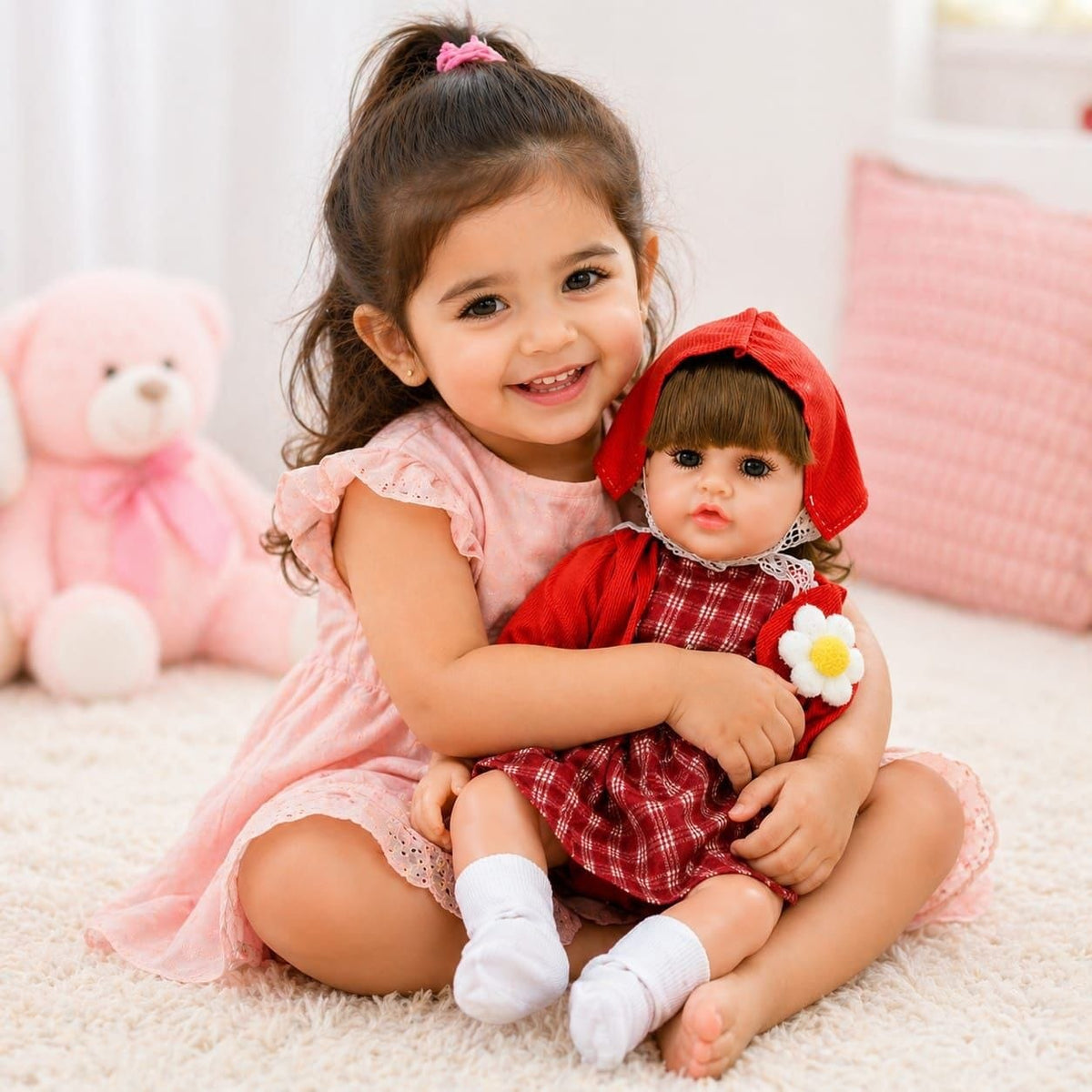 Premium Realistic Reborn Baby Doll Set with Accessories | 38 cm Life-Like Soft Cuddly Play Doll with Feeding Bottle, Pacifier & Diaper for Kids Girls (Ages 3+ Years)