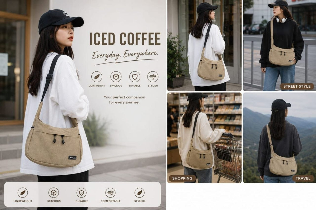 Premium Waterproof Sling Bag for Men & Women | Multi-Pocket Crossbody Messenger Bag with Adjustable Shoulder Strap for Travel, Office & Daily Use