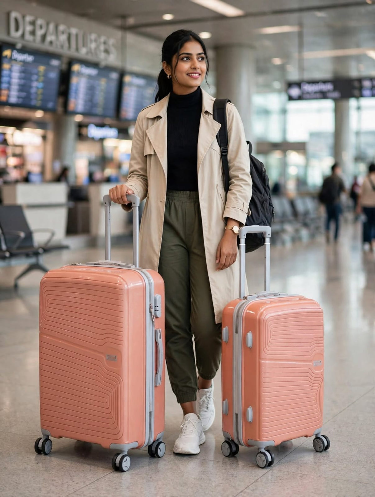 Premium Hard Shell Travel Luggage Trolley Bags Combo Set of 2 with 360° Spinner Wheels & TSA Lock (20 Inch + 24 Inch)