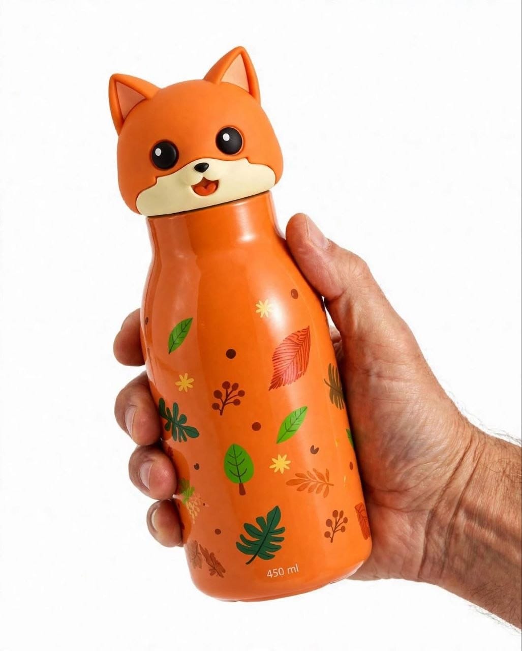 Cute Cartoon Face Stainless Steel Water Bottle | Insulated Hot & Cold Thermos Flask for Kids & School