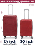 Premium Hard Shell Travel Luggage Trolley Bags Combo Set of 2 with 360° Spinner Wheels & TSA Lock (20 Inch + 24 Inch)