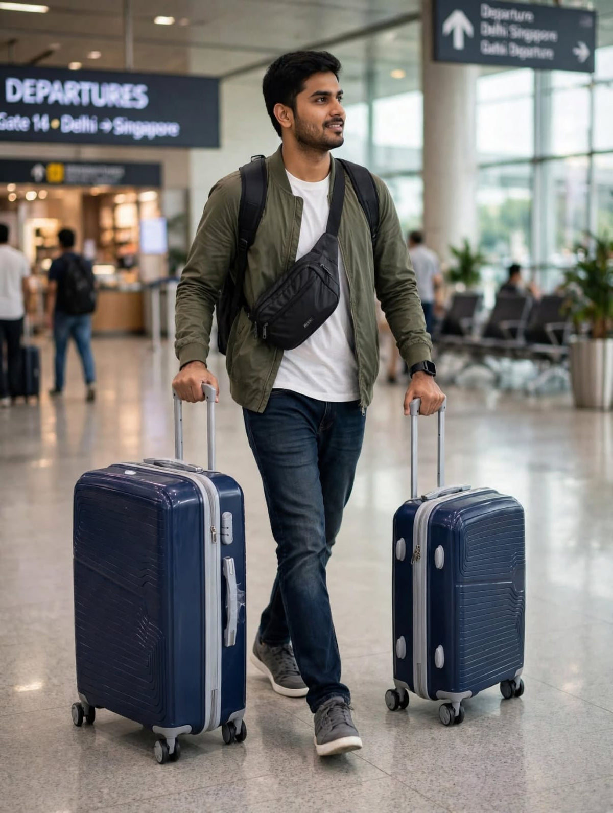 Premium Hard Shell Travel Luggage Trolley Bags Combo Set of 2 with 360° Spinner Wheels & TSA Lock (20 Inch + 24 Inch)