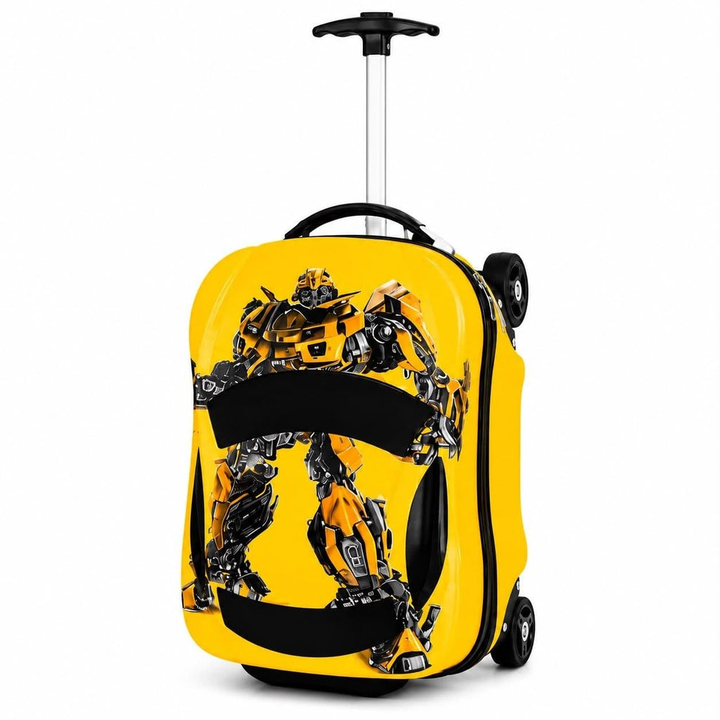 Kids Ride-On Suitcase | 3D Car Shape Hard Shell Luggage Trolley Bag for Kids with Adjustable Telescopic Handle & Smooth Rolling Wheels with backpack