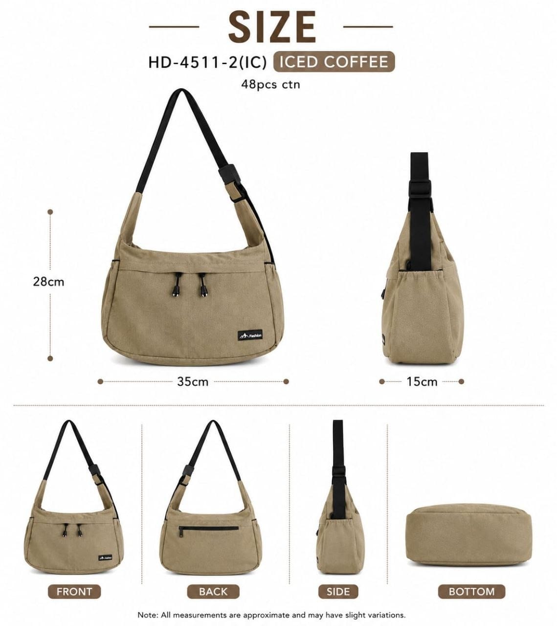 Premium Waterproof Sling Bag for Men & Women | Multi-Pocket Crossbody Messenger Bag with Adjustable Shoulder Strap for Travel, Office & Daily Use
