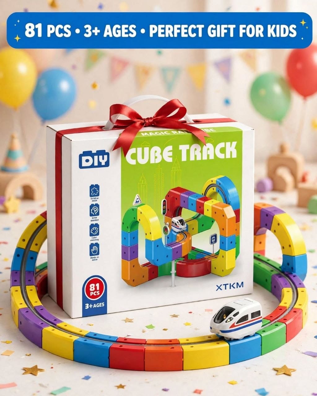 81 Pcs DIY Educational Building Blocks Rail Track Toy Set