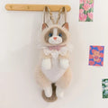 Soft Furry Stuffed Animal Shoulder Bag-Realistic Cute Cat Plush Backpack for Girls and Kids