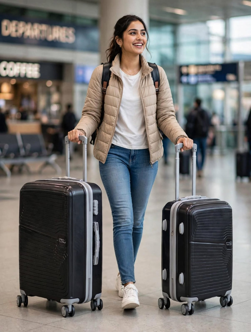 Premium Hard Shell Travel Luggage Trolley Bags Combo Set of 2 with 360° Spinner Wheels & TSA Lock (20 Inch + 24 Inch)