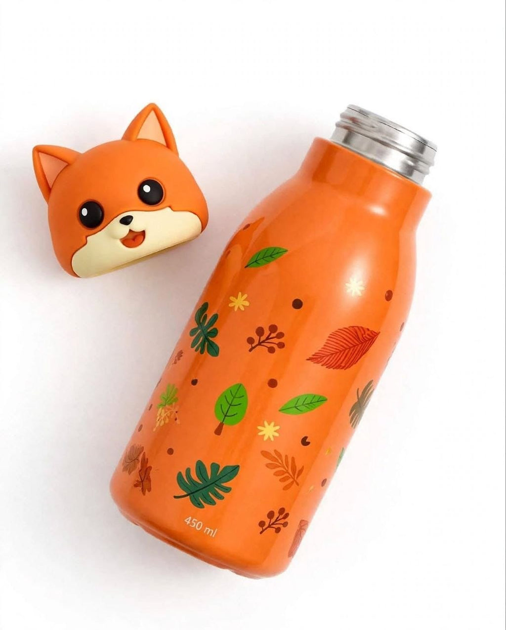 Cute Cartoon Face Stainless Steel Water Bottle | Insulated Hot & Cold Thermos Flask for Kids & School
