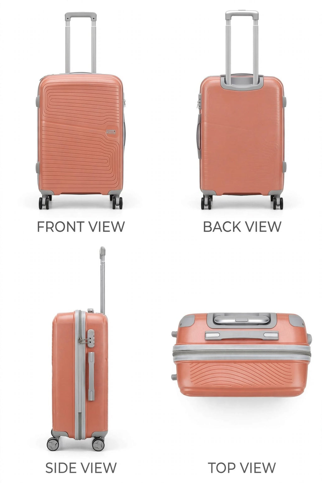 Premium Hard Shell Travel Luggage Trolley Bags Combo Set of 2 with 360° Spinner Wheels & TSA Lock (20 Inch + 24 Inch)