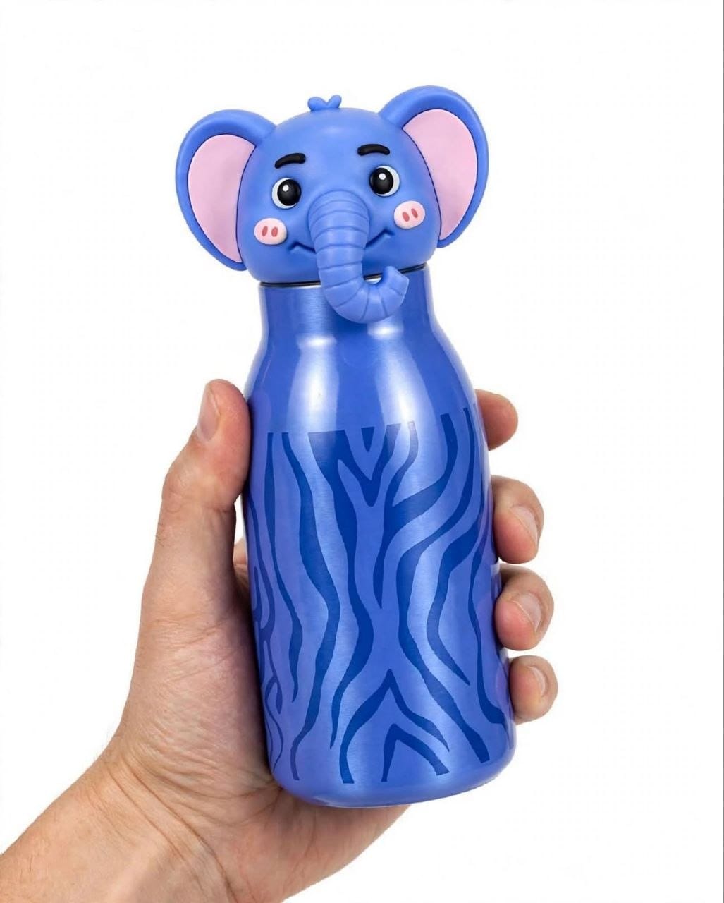 Cute Cartoon Face Stainless Steel Water Bottle | Insulated Hot & Cold Thermos Flask for Kids & School 400ml