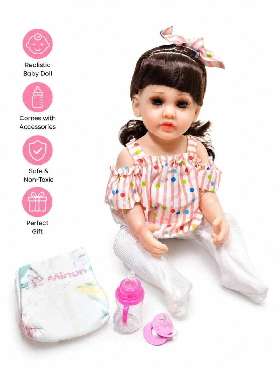 Realistic Reborn Baby Doll Set with Accessories