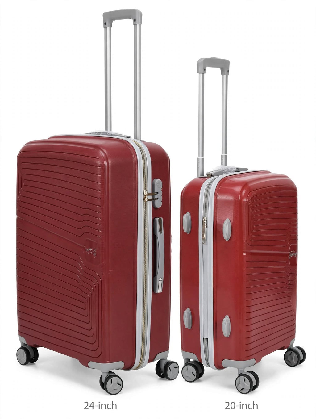 Premium Hard Shell Travel Luggage Trolley Bags Combo Set of 2 with 360° Spinner Wheels & TSA Lock (20 Inch + 24 Inch)