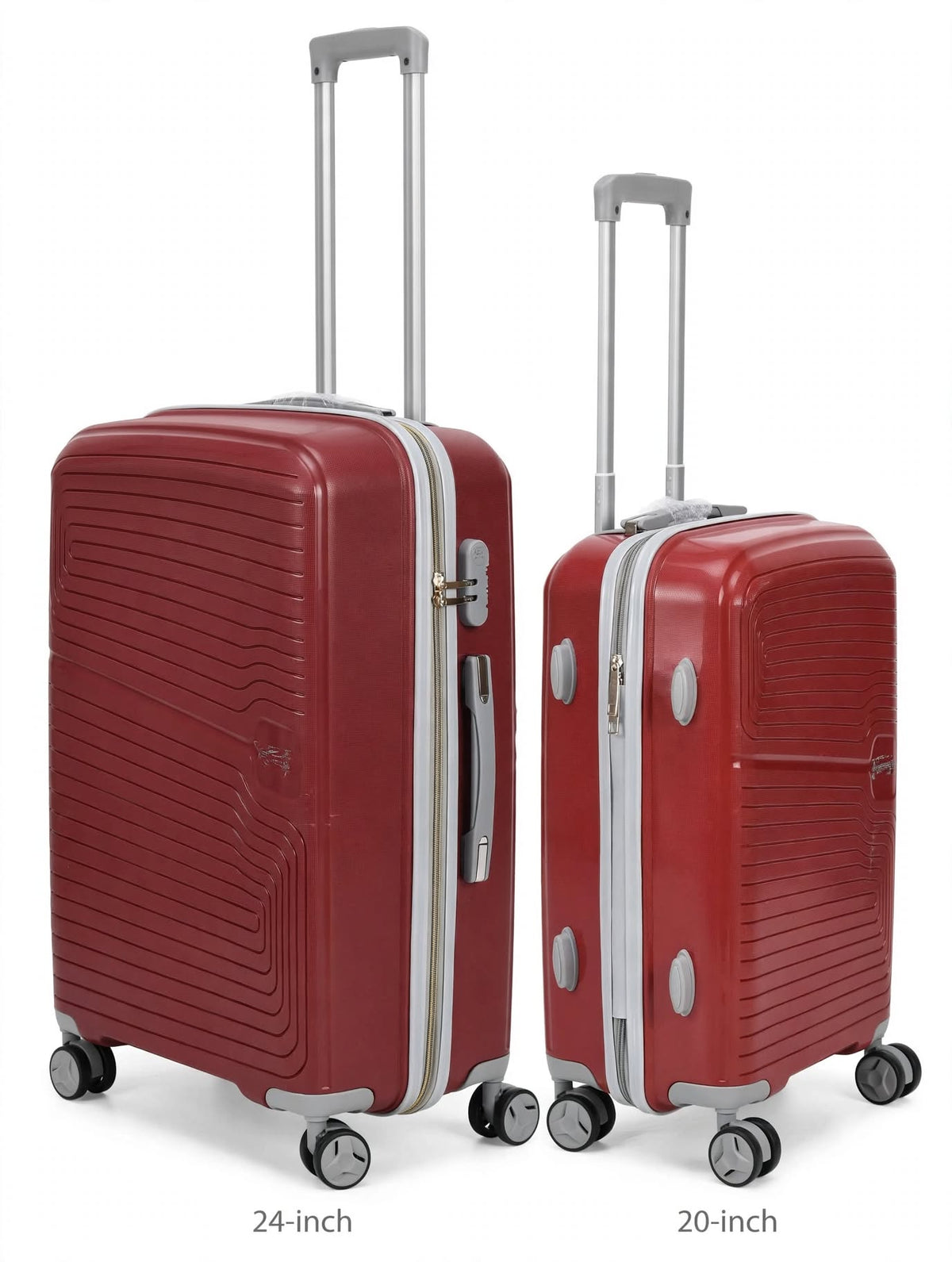 Premium Hard Shell Travel Luggage Trolley Bags Combo Set of 2 with 360° Spinner Wheels & TSA Lock (20 Inch + 24 Inch)