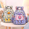 Premium Kids Space Astronaut School Bag | Waterproof Lightweight Backpack with Spacious Compartments for Playgroup, Nursery, Preschool & Primary Boys & Girls (Purple)