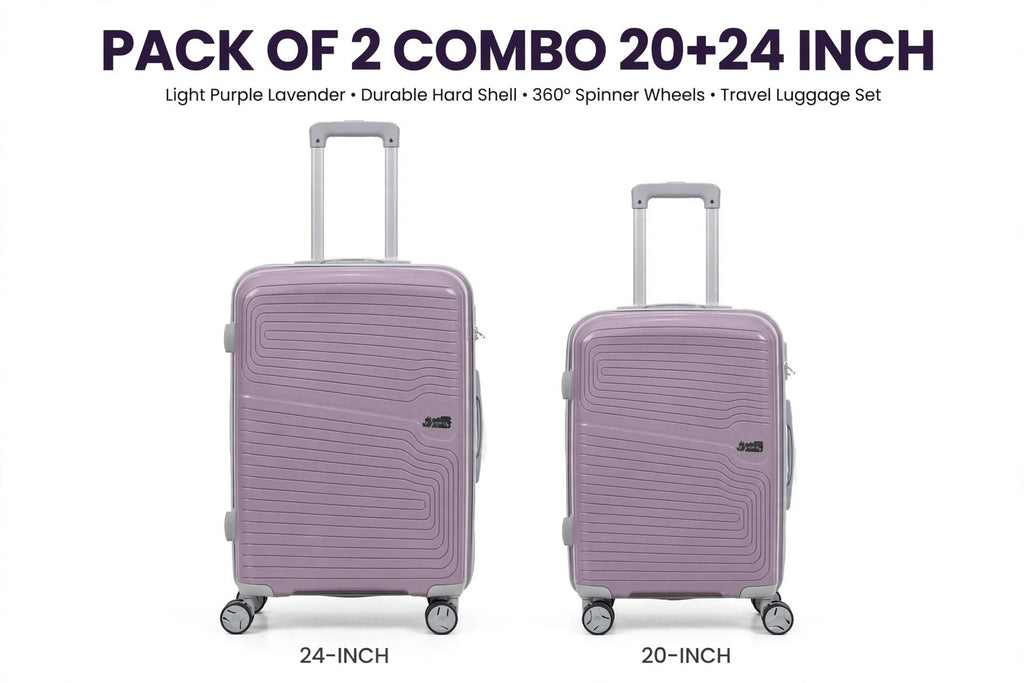 Premium Hard Shell Travel Luggage Trolley Bags Combo Set of 2 with 360° Spinner Wheels & TSA Lock (20 Inch + 24 Inch)